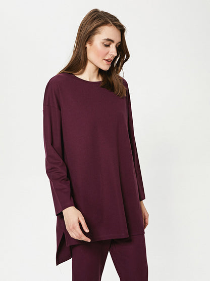 Crew Neck Straight Loose Tunic