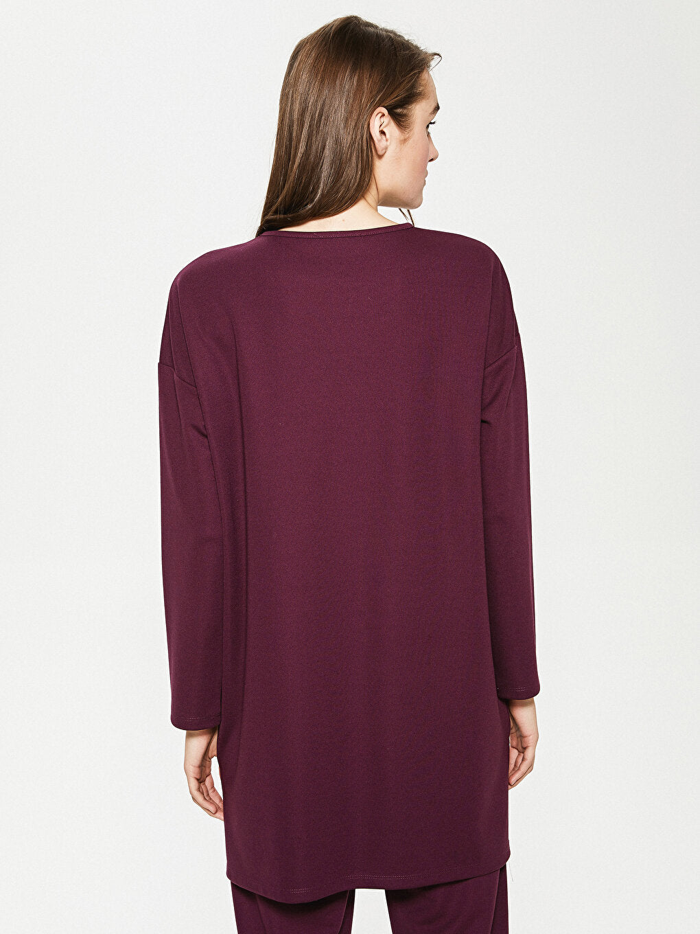 Crew Neck Straight Loose Tunic