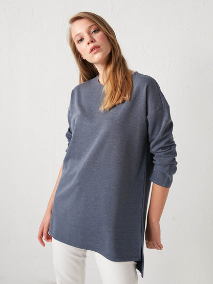 Crew Neck Straight Loose Tunic