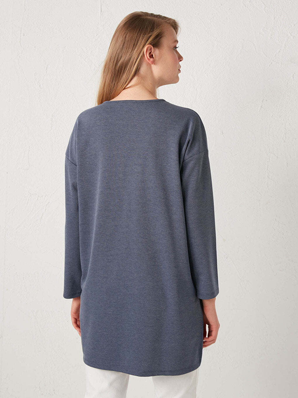 Crew Neck Straight Loose Tunic