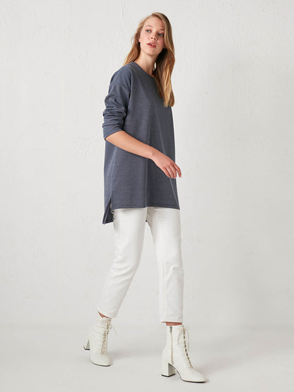 Crew Neck Straight Loose Tunic