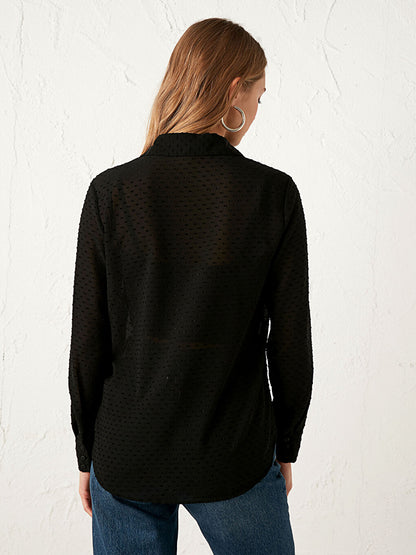 Polka Dot Poplin Shirt