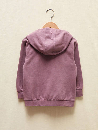 Boy's Zippered Hooded Sweatshirt