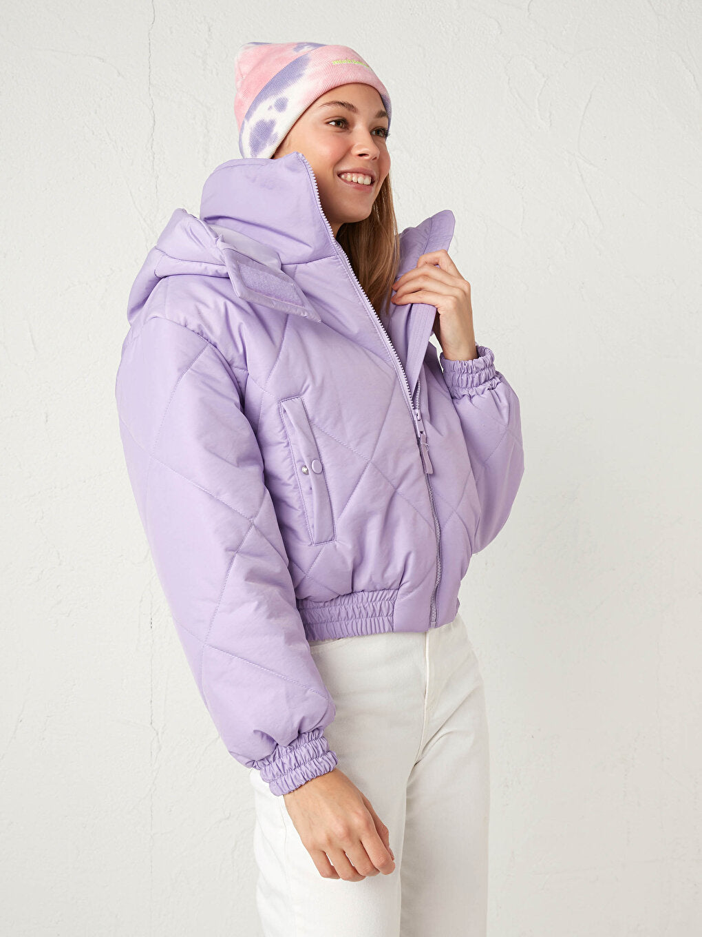 Hooded Long Sleeve Women's Puffer Coat