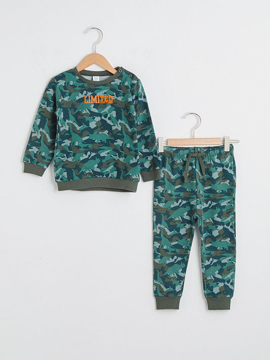 Baby Boy Patterned Sweatshirt and Trousers