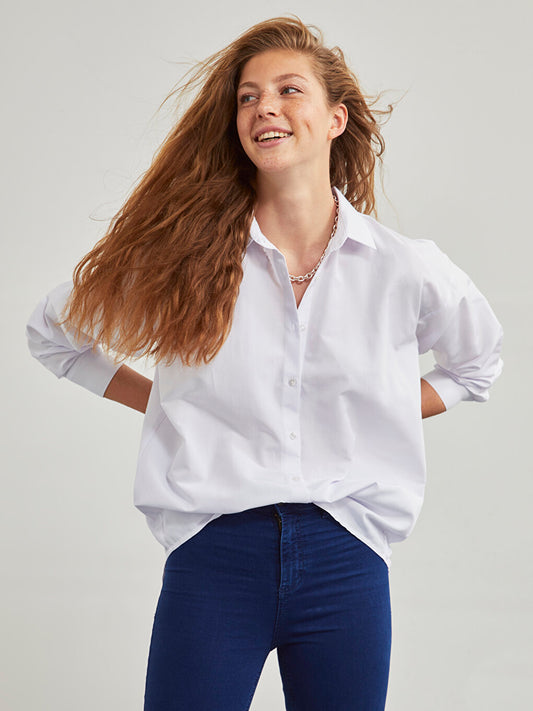 Wide Fit Poplin Shirt