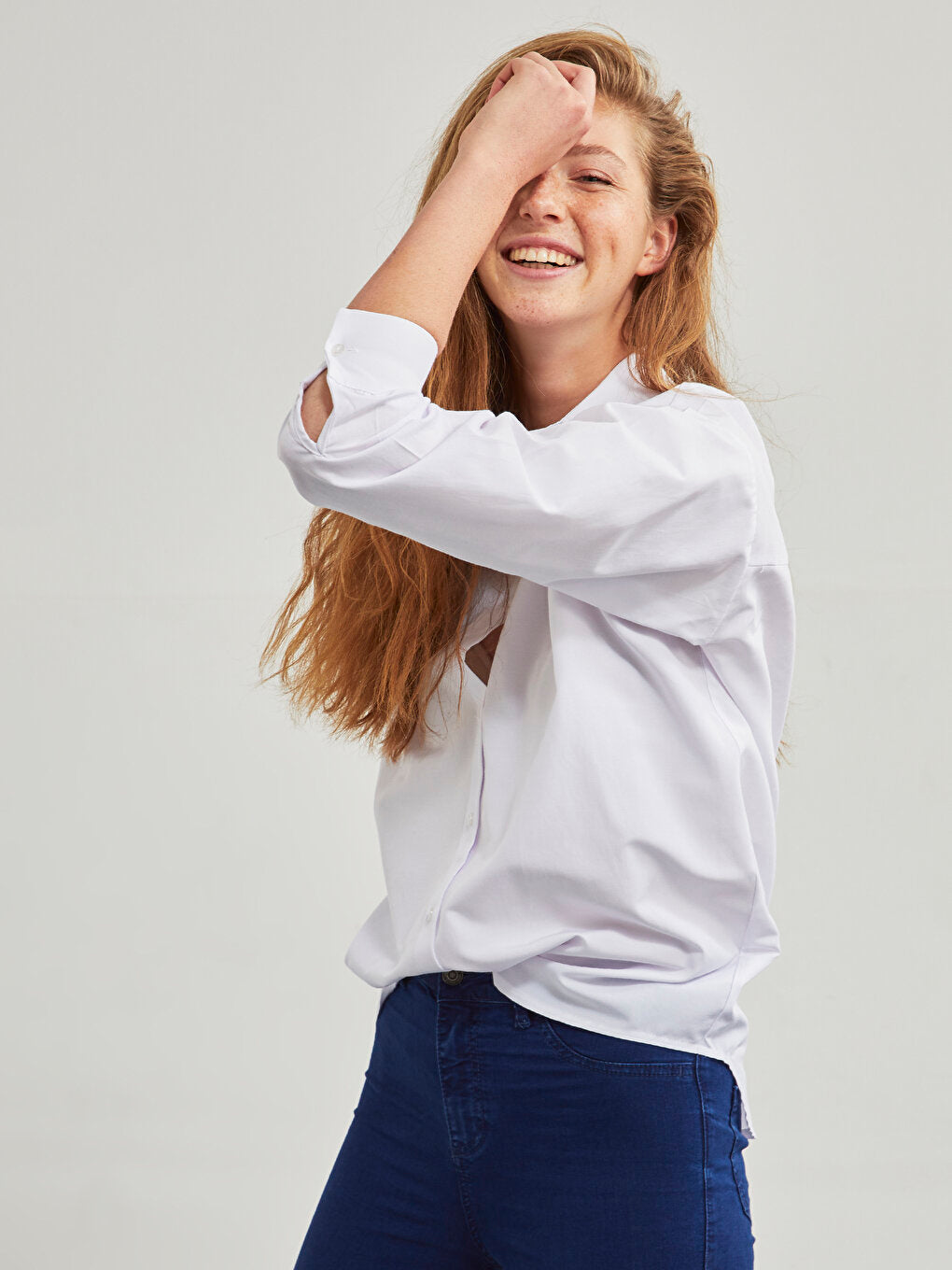 Wide Fit Poplin Shirt