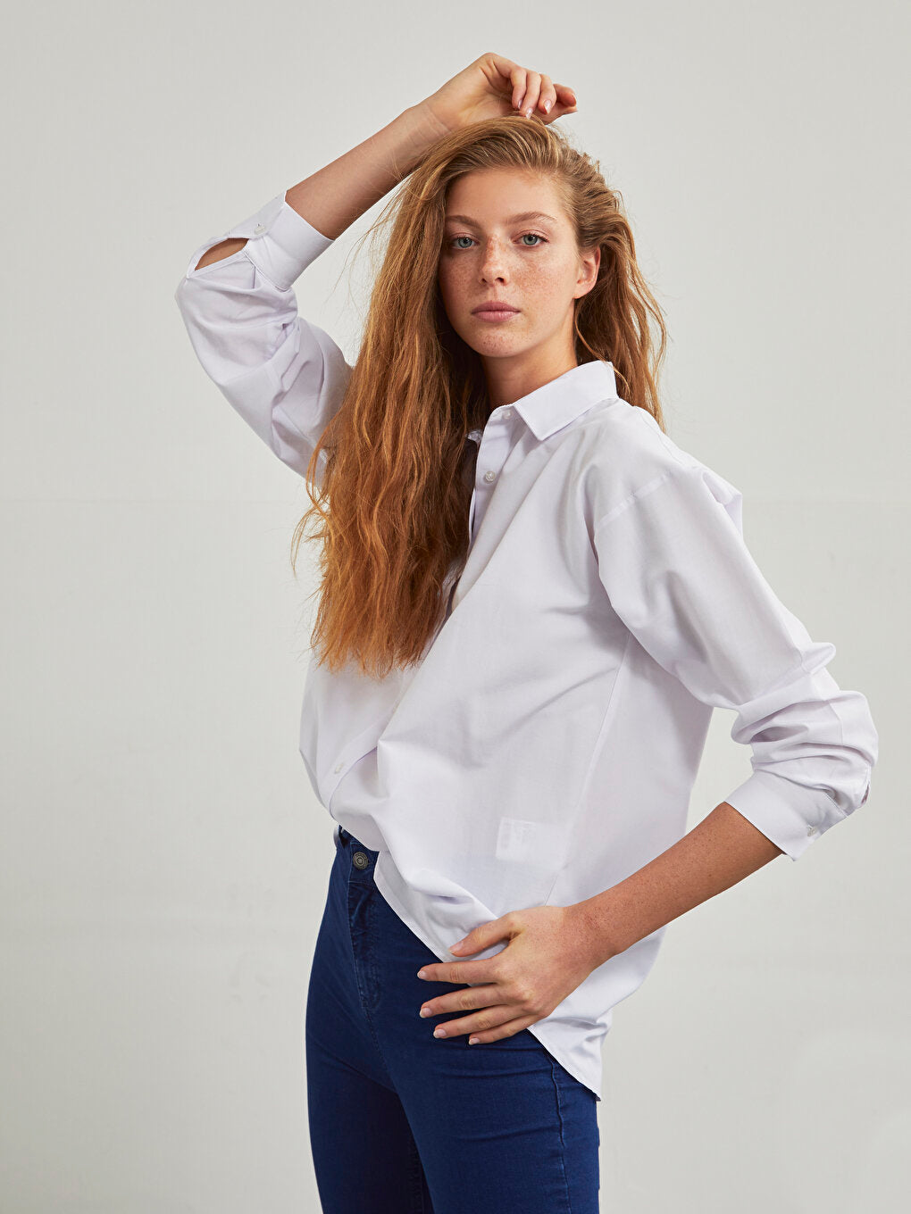 Wide Fit Poplin Shirt