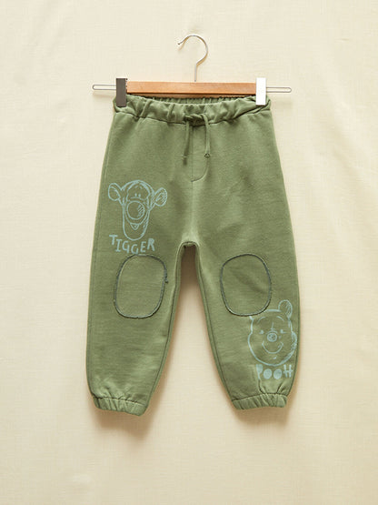 Baby Boy Winnie The Pooh Printed Organic Cotton Jogger Tracksuit Bottom