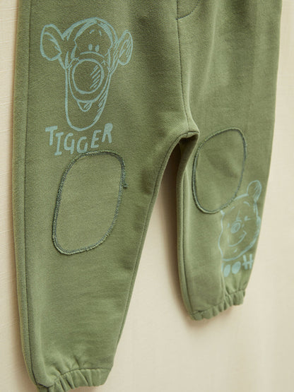 Baby Boy Winnie The Pooh Printed Organic Cotton Jogger Tracksuit Bottom