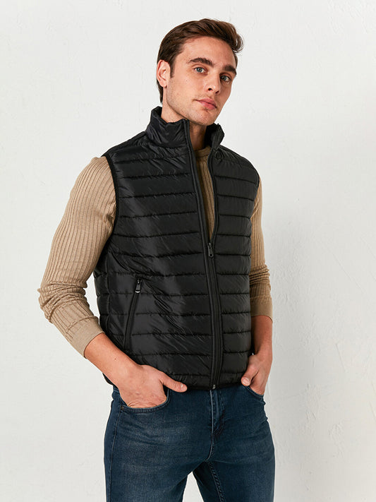 High Collar Puffer Vest