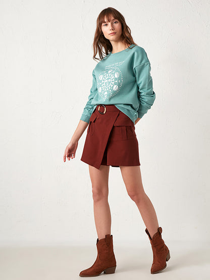 Belt Detailed Shorts Skirt