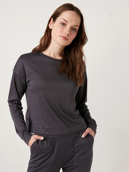 Crew Neck Long Sleeve Pajama Top