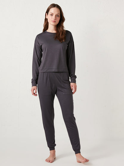 Crew Neck Long Sleeve Pajama Top