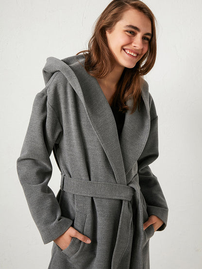 Hooded Belted Cashmere Coat