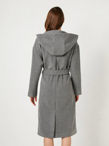 Hooded Belted Cashmere Coat