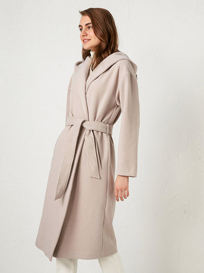 Hooded Belted Cashmere Coat