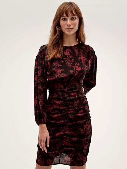 Floral Patterned Viscose Dress