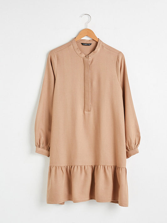 Cotton Tunic with Button Detail on the Collar