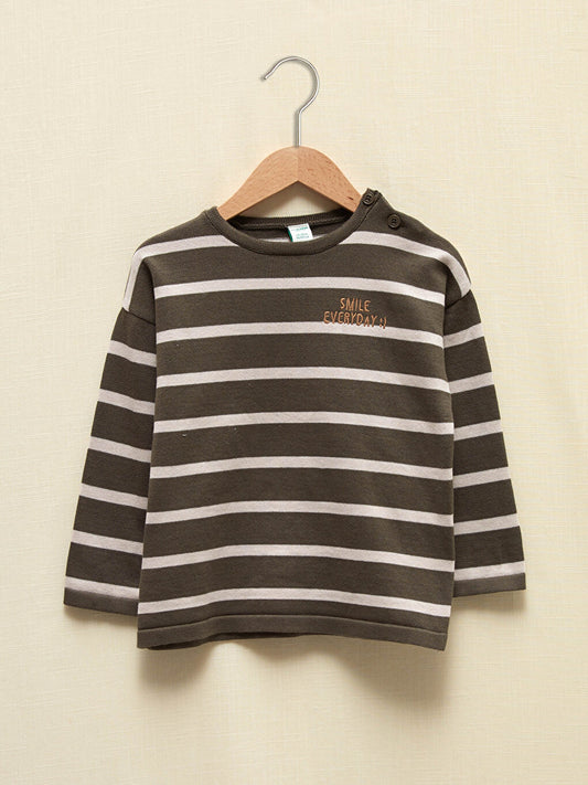 Baby Boy Organic Cotton Striped Knitwear Sweater