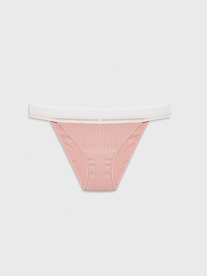 Lace Organic Cotton Bikini Panties 3 Pack