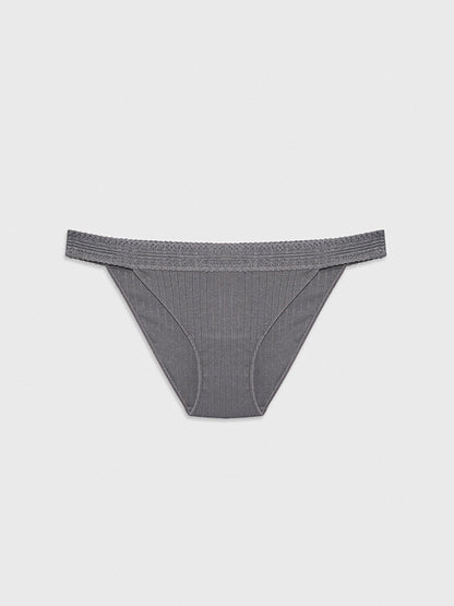 Lace Organic Cotton Bikini Panties 3 Pack