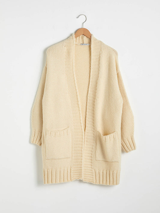 Thick Knitwear Cardigan with Pocket Detail