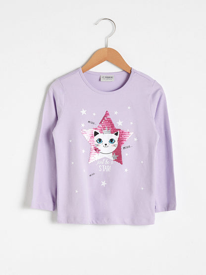 Girl's Printed Cotton T-Shirt