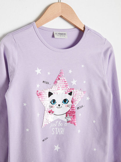 Girl's Printed Cotton T-Shirt