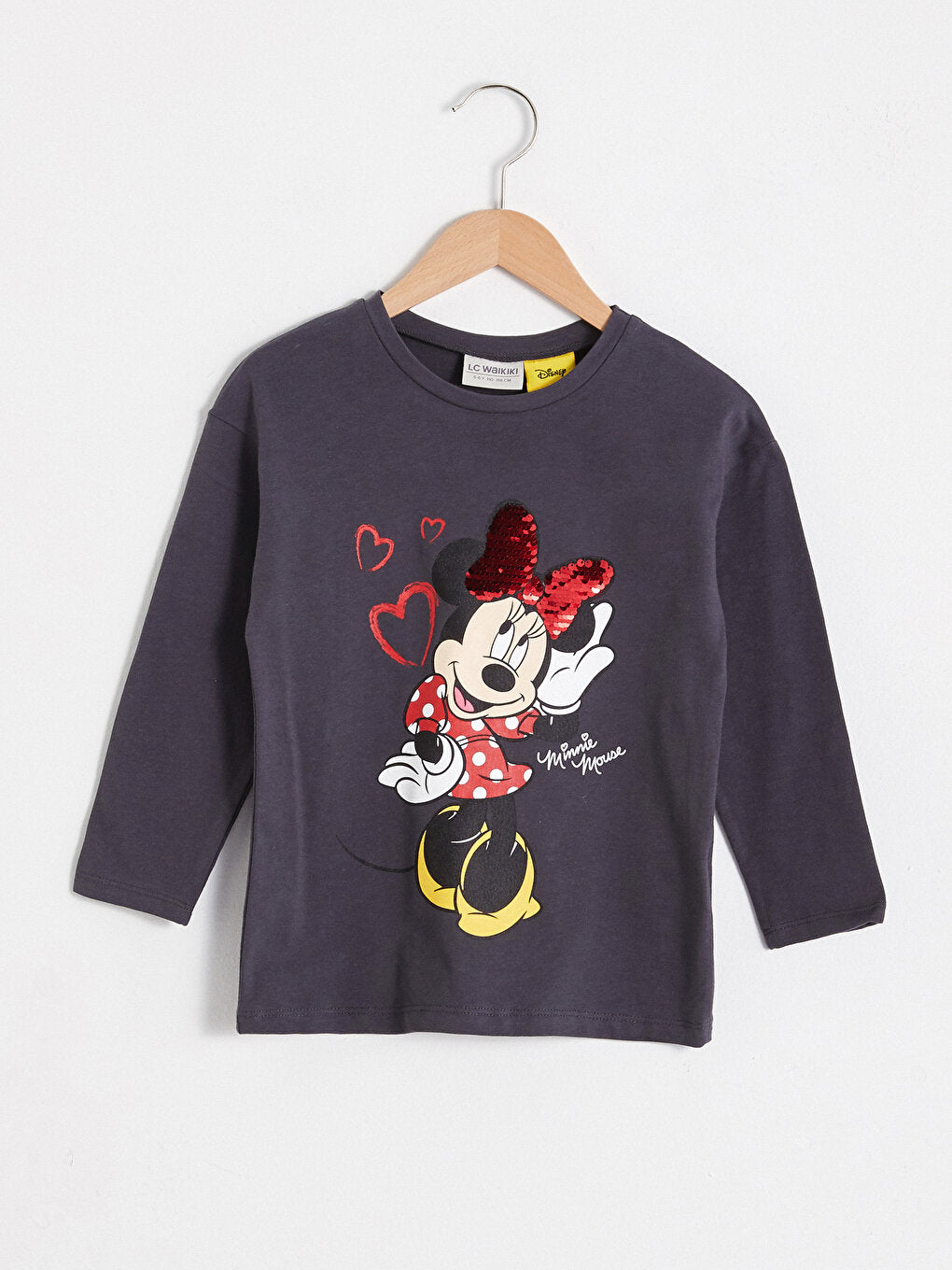 Girl's Minnie Mouse Printed Cotton T-Shirt