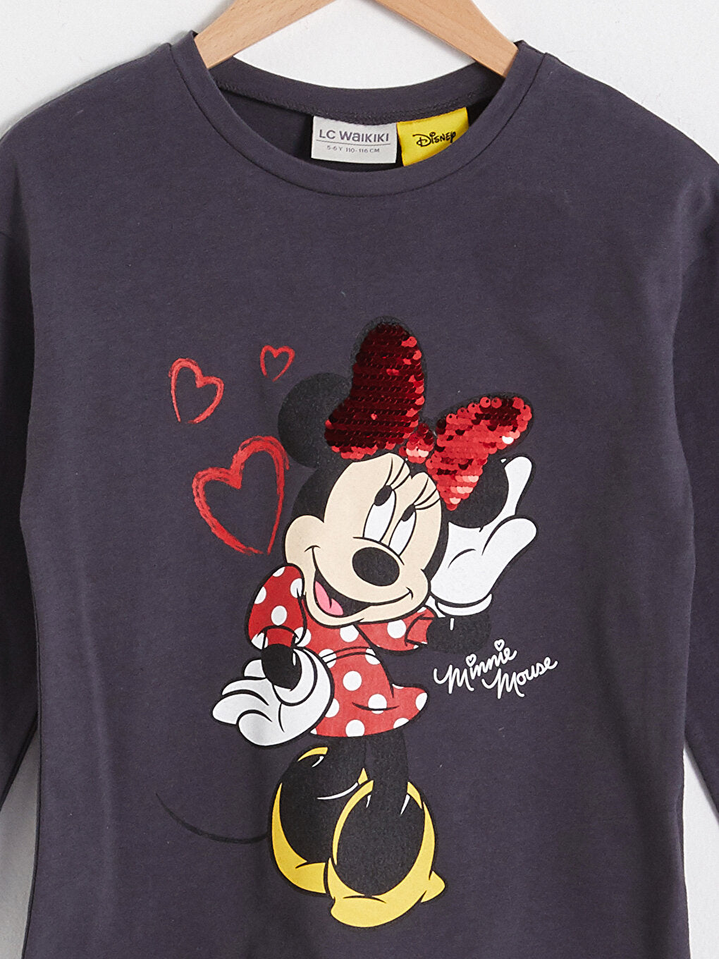 Girl's Minnie Mouse Printed Cotton T-Shirt