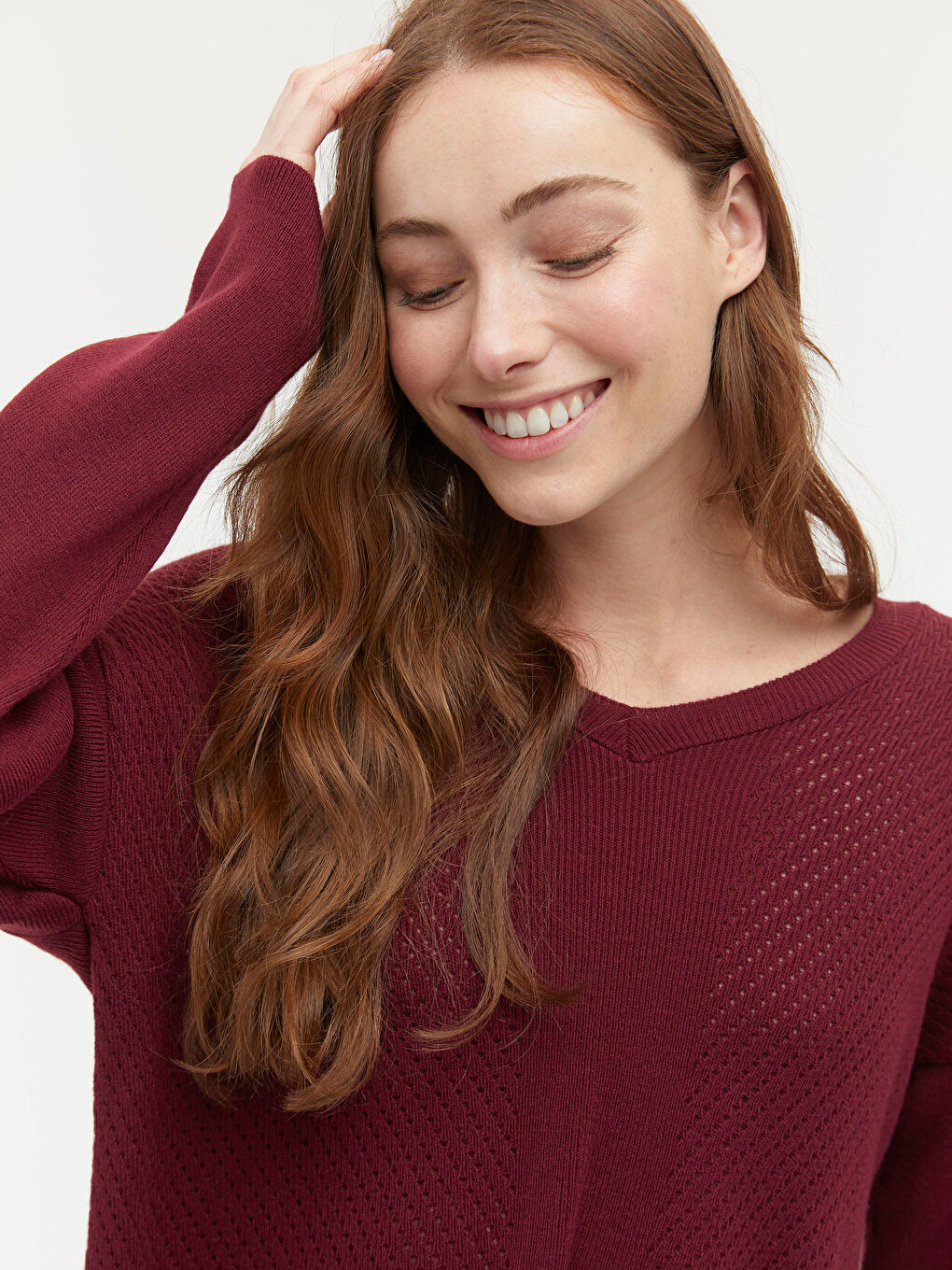 V-Neck Oversize Knitwear Sweater