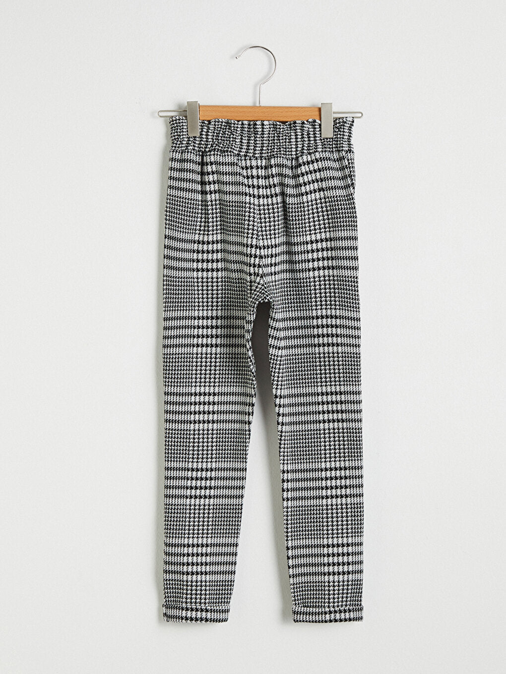 Girl's Houndstooth Patterned Trousers