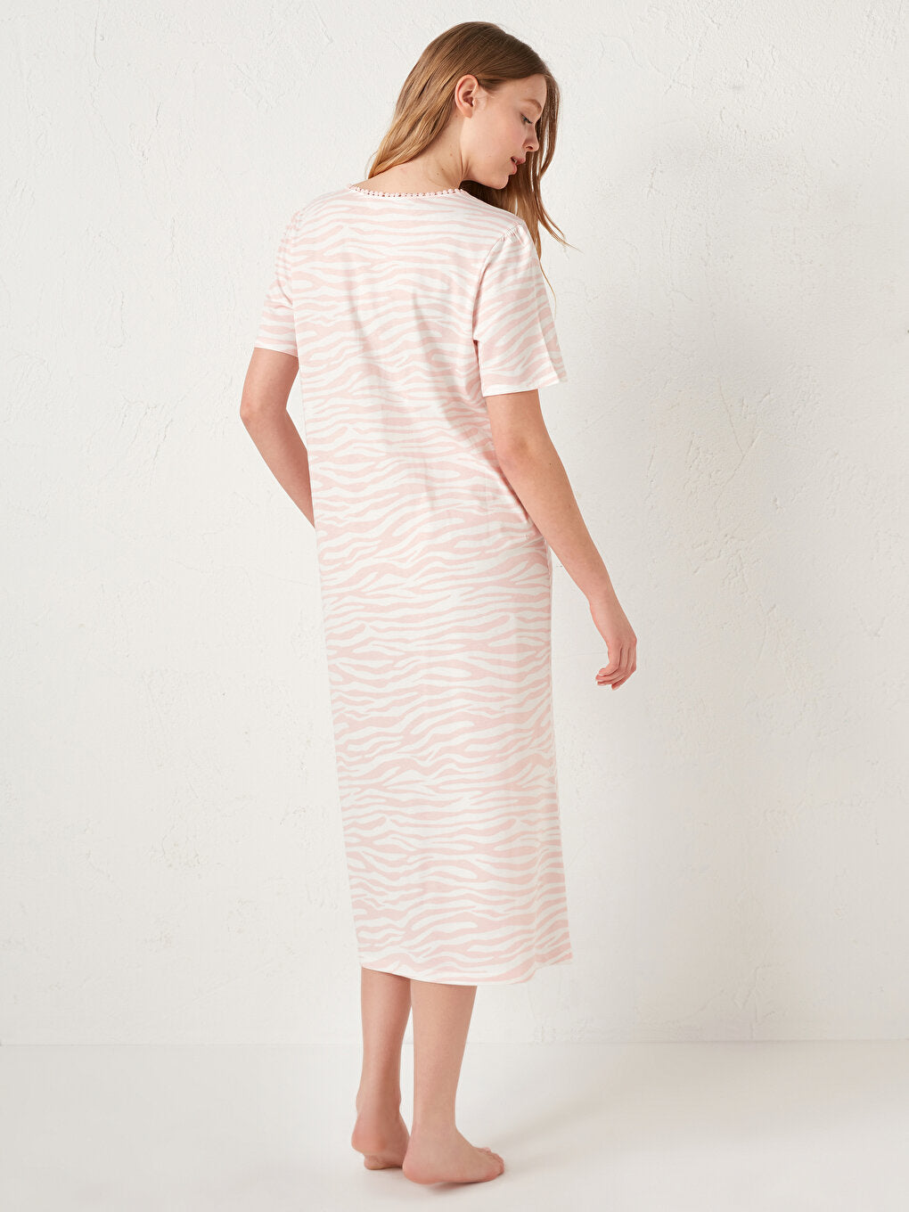 Patterned Cotton Nightgown