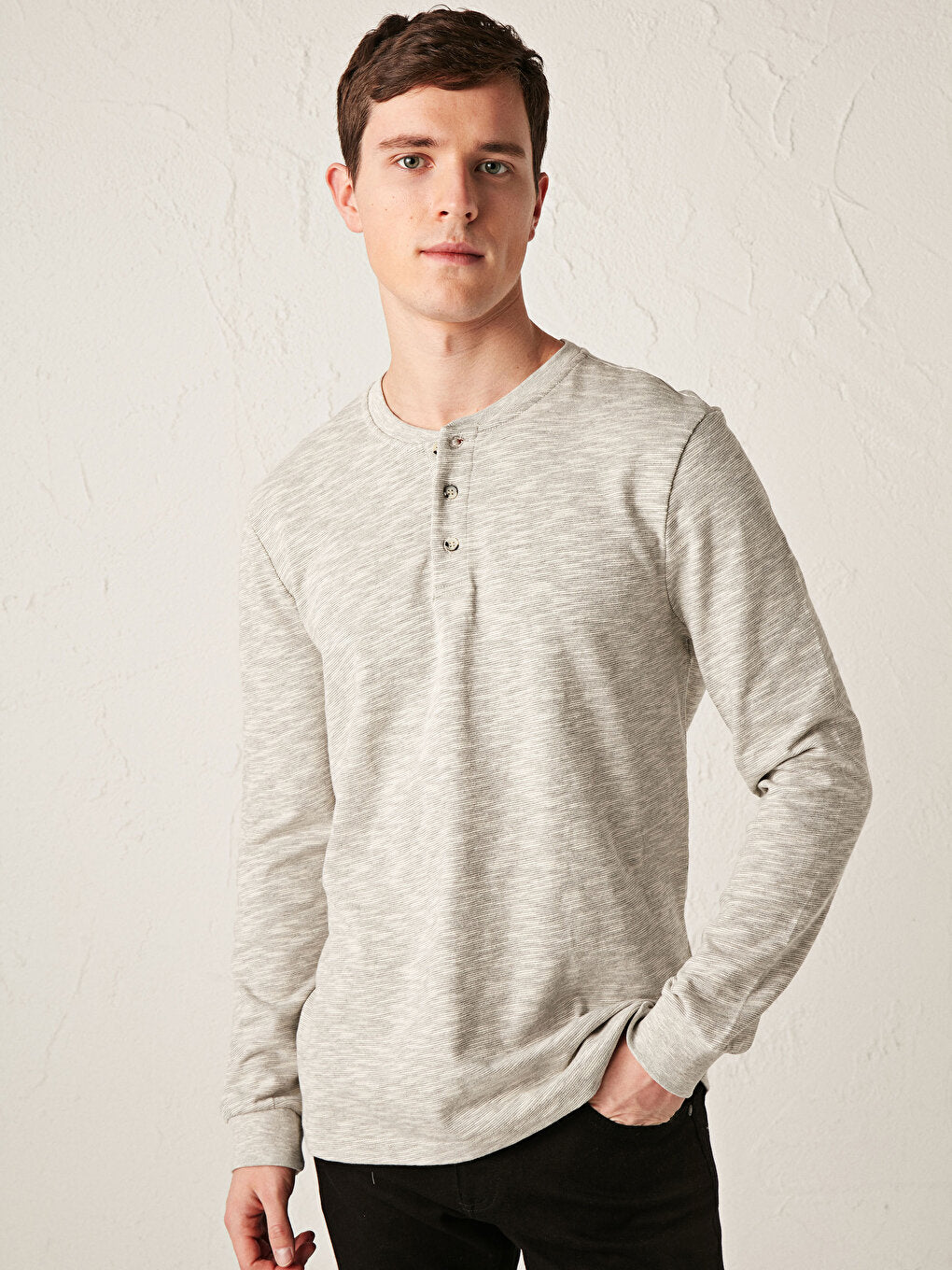 Crew Neck Long Sleeve Men's Sweatshirt