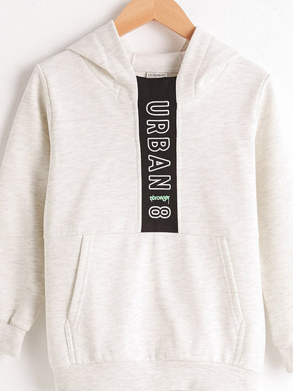 Boy's Printed Hooded Sweatshirt