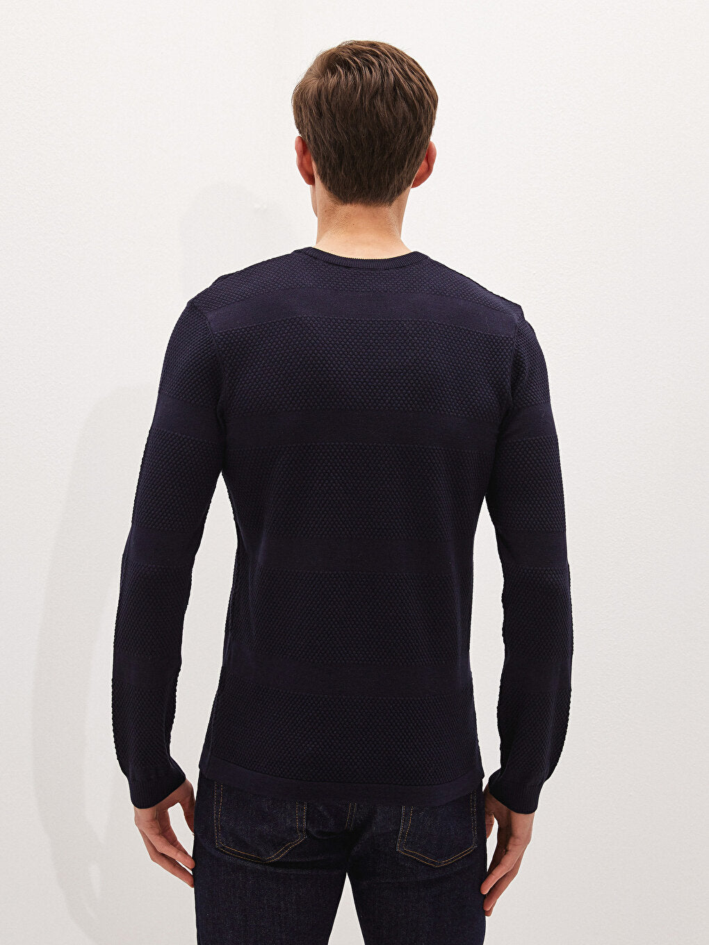 Crew Neck Fine Knitwear Sweater