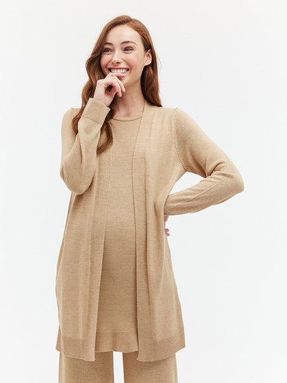 Crew Neck Long Sleeve Women's Knitwear Basic Tunic