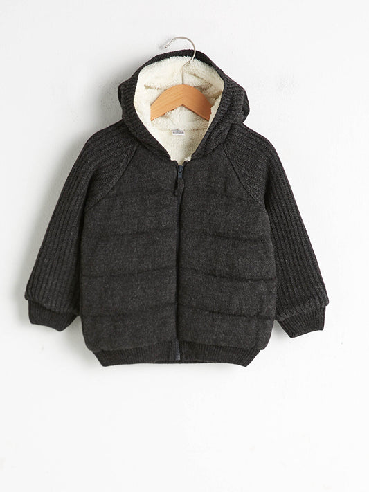 Baby Boy Zippered Knitwear Cardigan