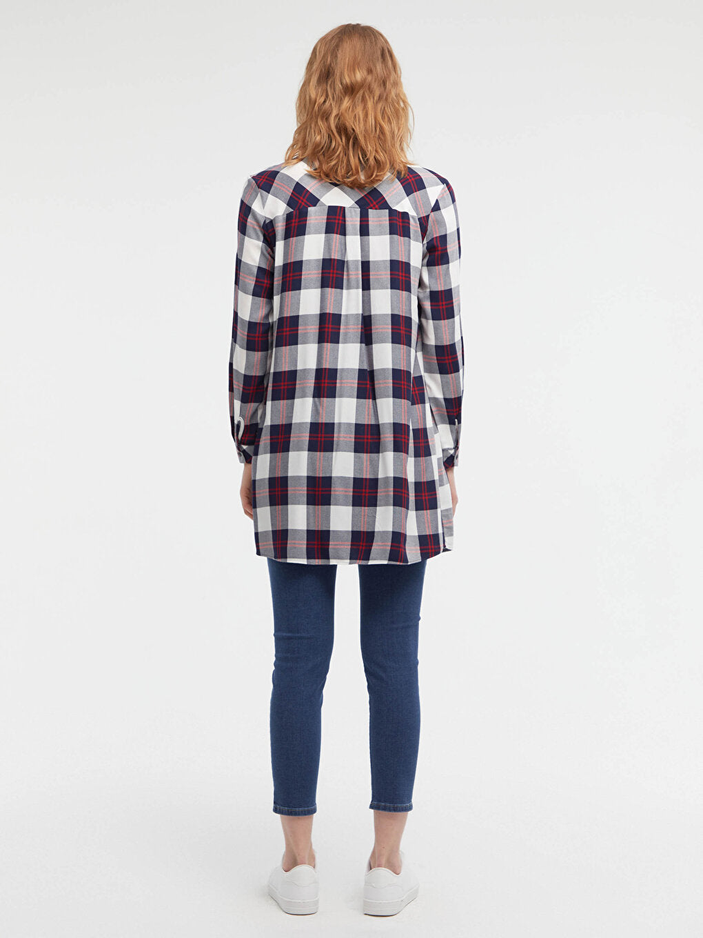 Plaid Long Sleeve Women's Shirt Tunic