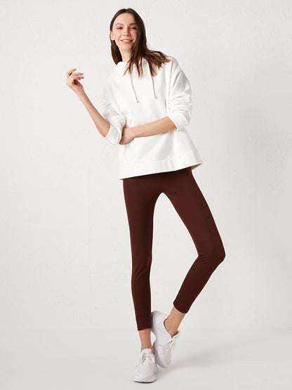 Plain Tights with Elastic Waist