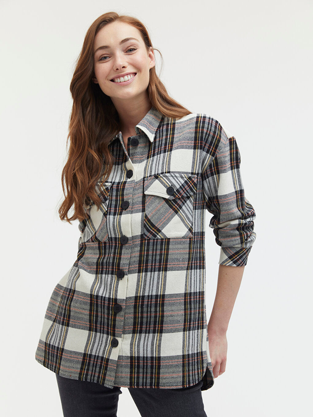 Plaid Shirt with Pocket Detail