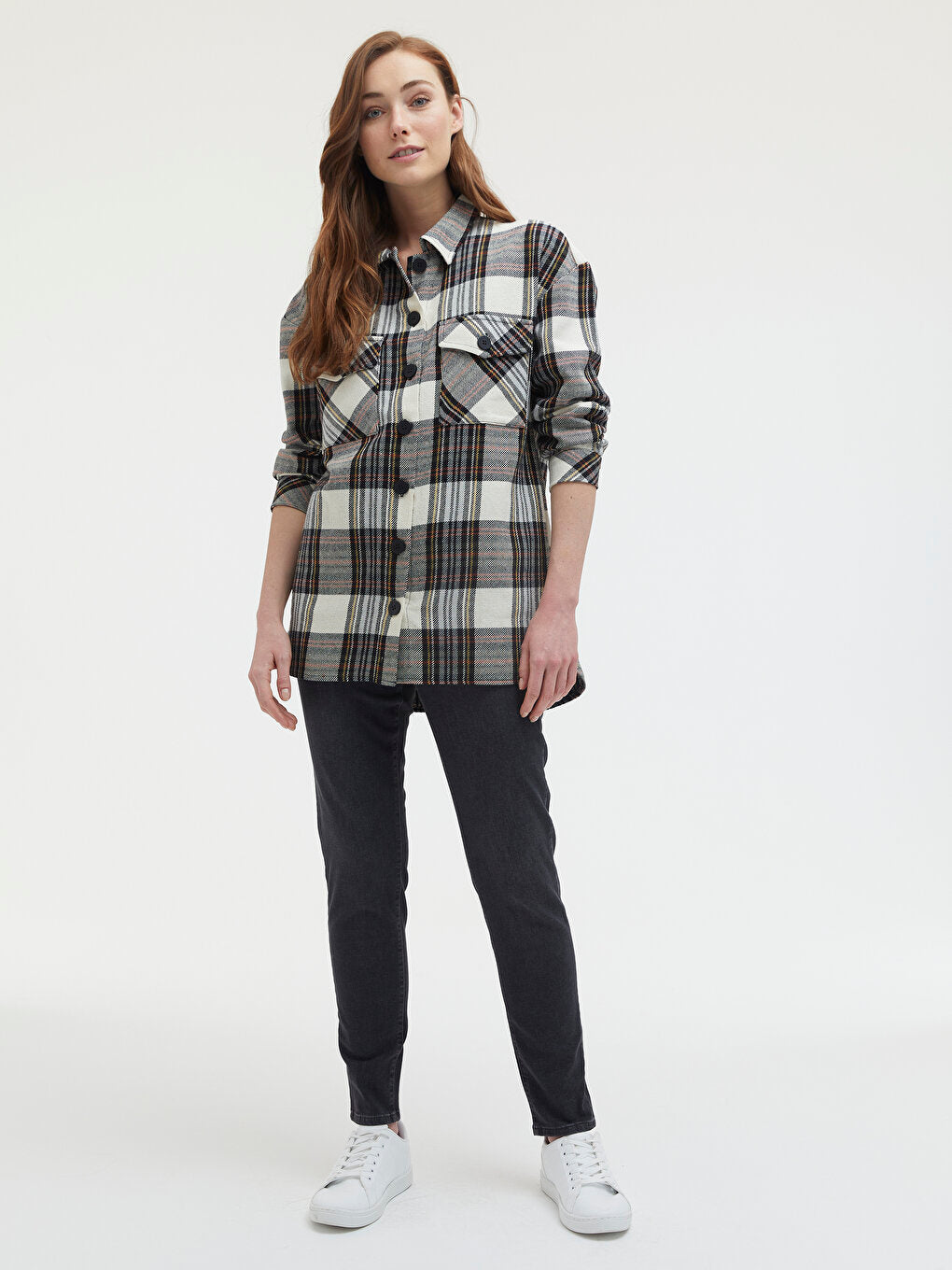 Plaid Shirt with Pocket Detail