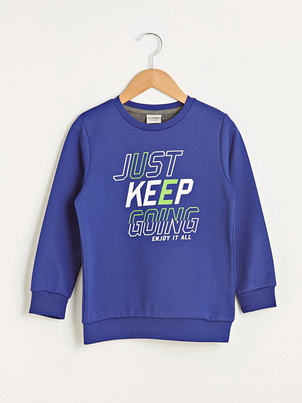 Crew Neck Printed Long Sleeve Boy's Sweatshirt