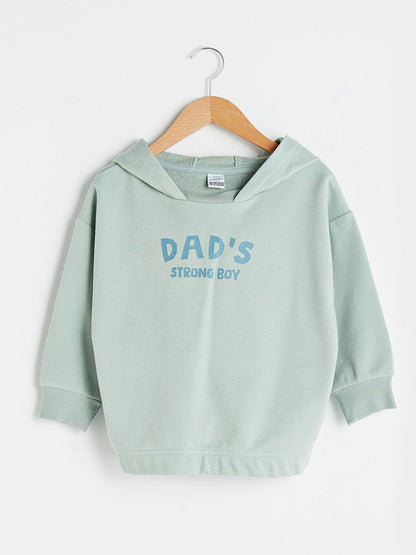 Hooded Long Sleeve Printed Baby Boy Sweatshirt