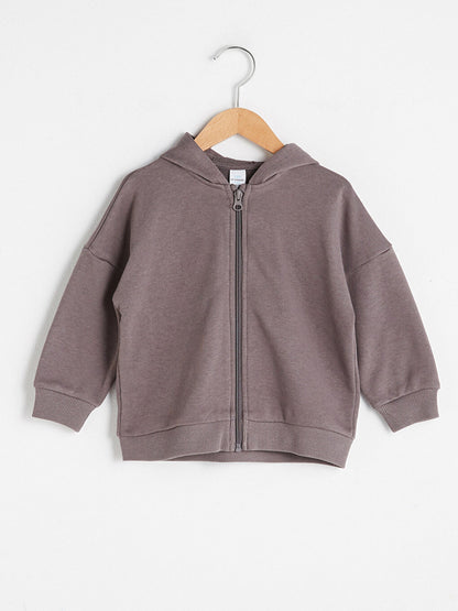 Hooded Basic Baby Boy Zipper Sweatshirt