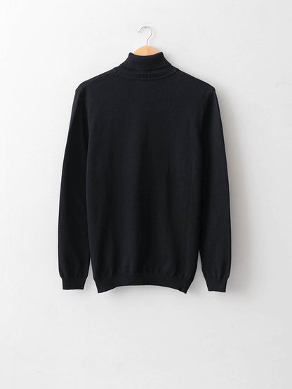 Turtleneck Long Sleeve Thin Men's Knitwear Sweater