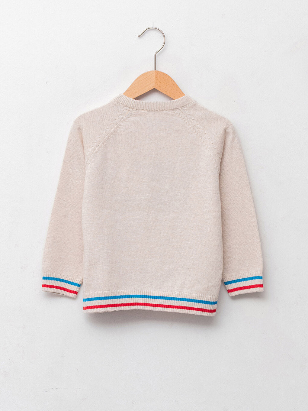 Crew Neck Embroidered Long Sleeve Baby Boy Knitwear Sweater