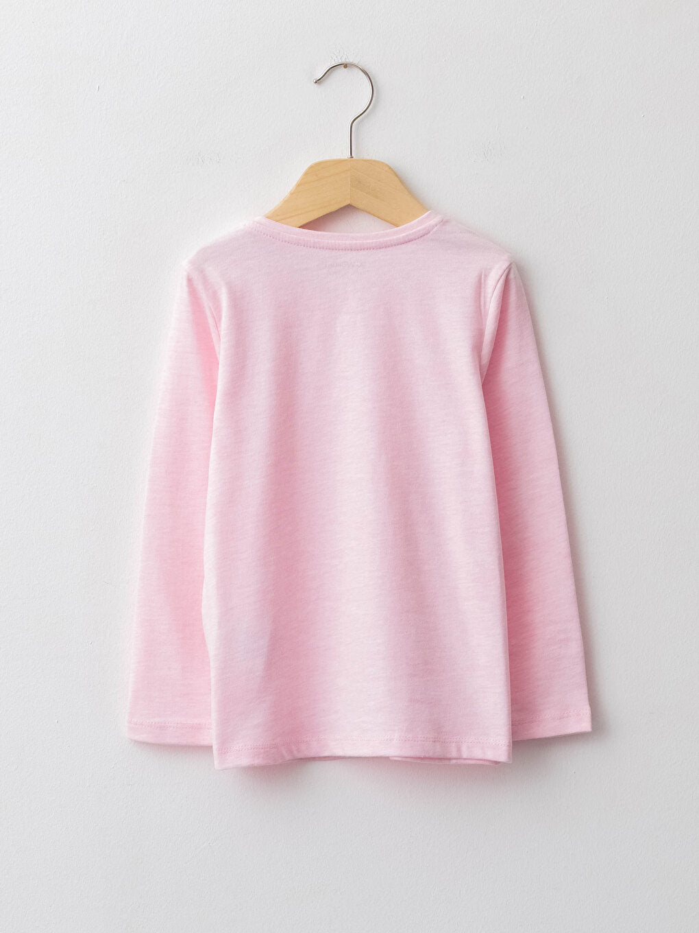 Crew Neck Basic Long Sleeve Girl's T-Shirt