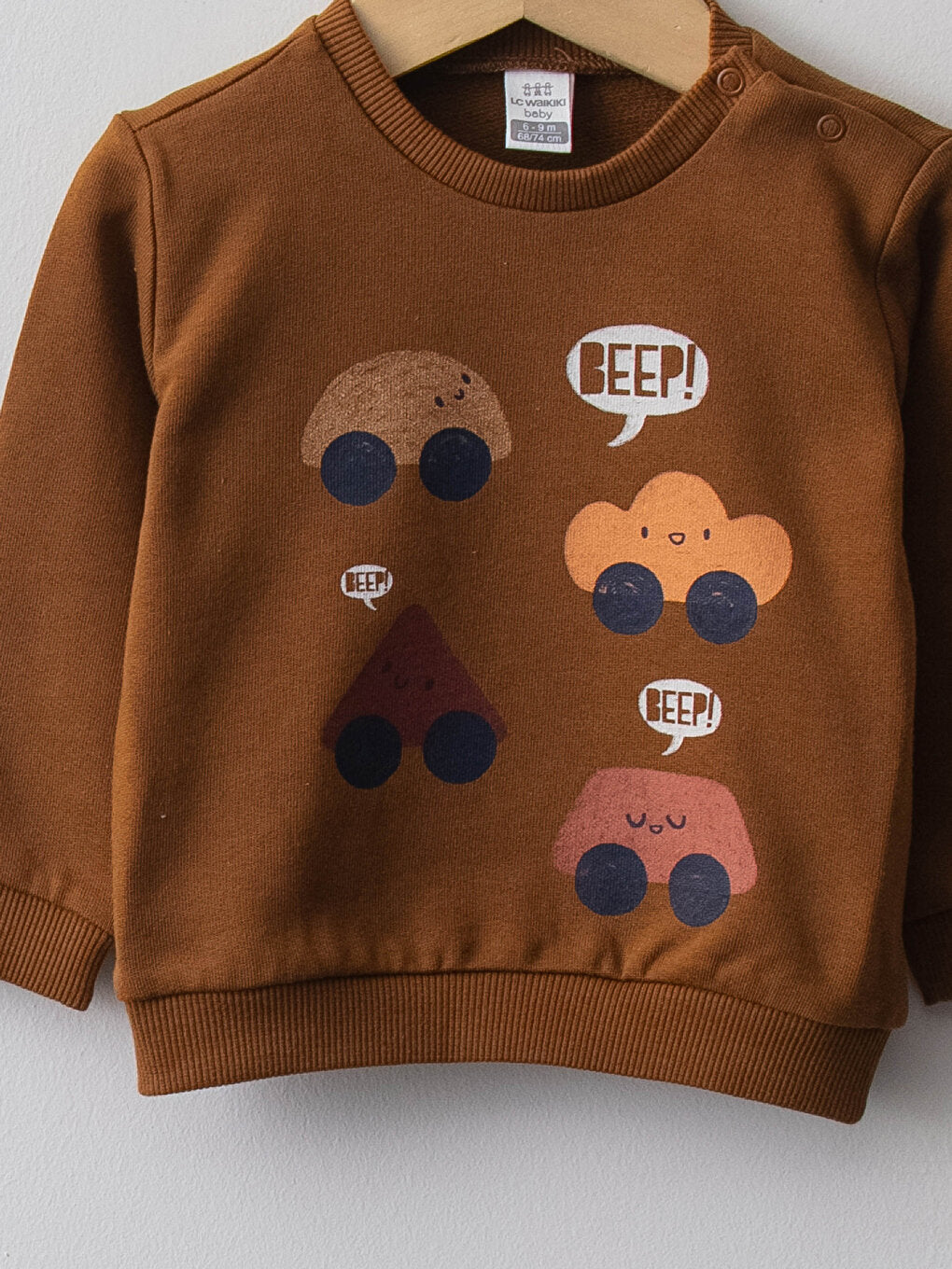 Crew Neck Long Sleeve Printed Baby Boy Sweatshirt 2-pack